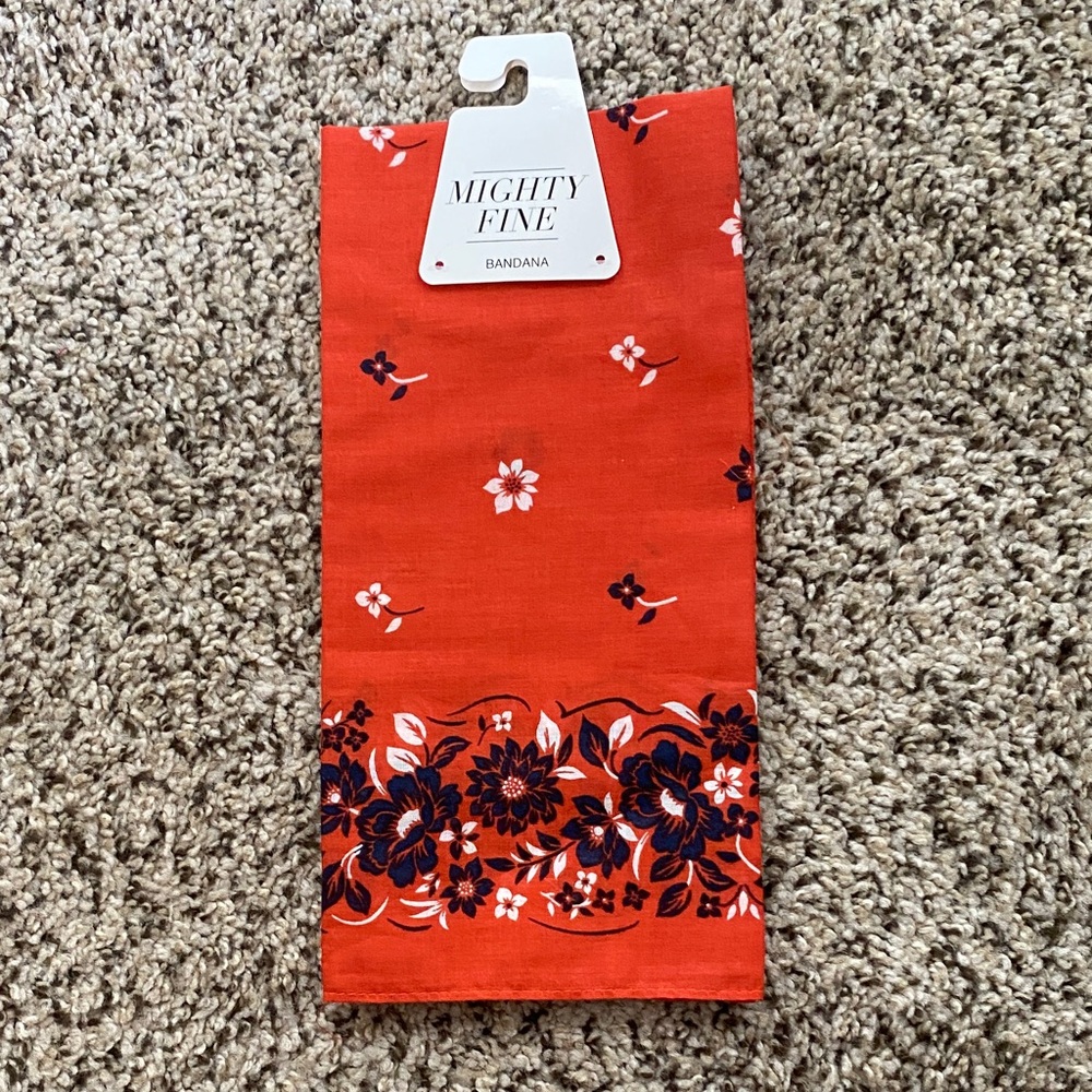NWT Target brand navy & orange floral bandana - university of auburn colors